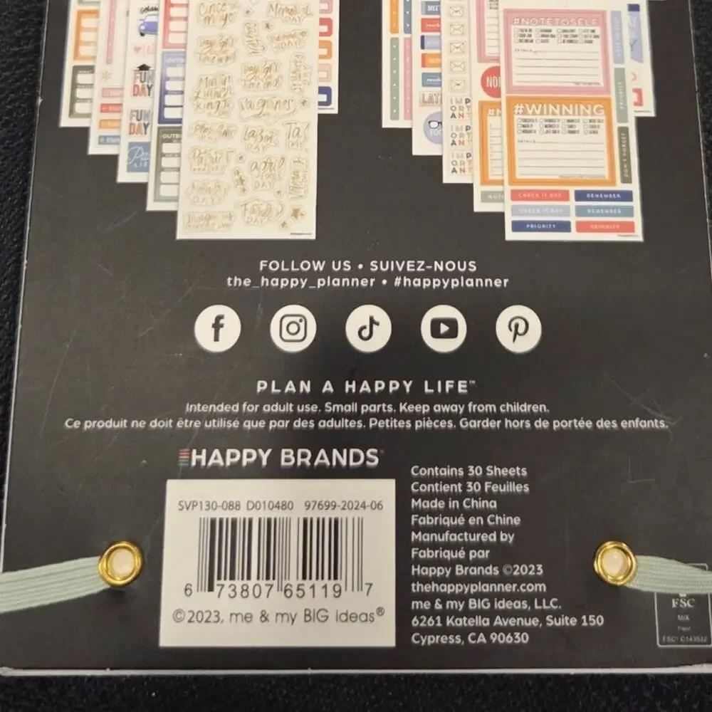 The Happy Planner  Planner Essentials BIG Sticker Book Missing 3 Stickers